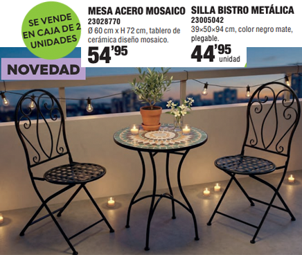 Feinpra mesa acero mosaico