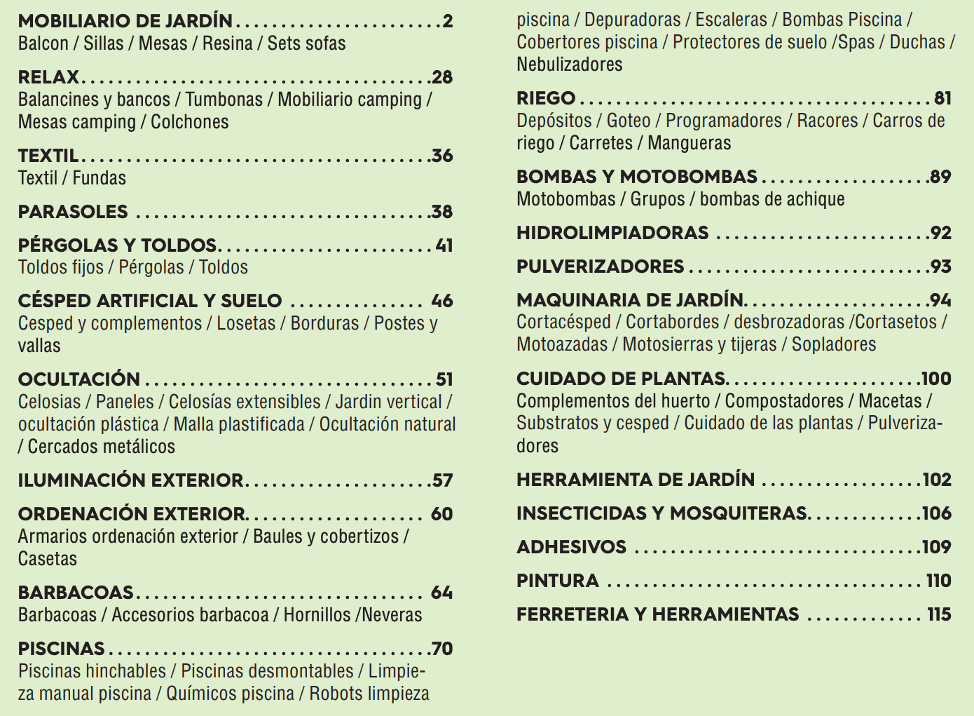 Feinpra tiene todo para jardin, terraza, piscina